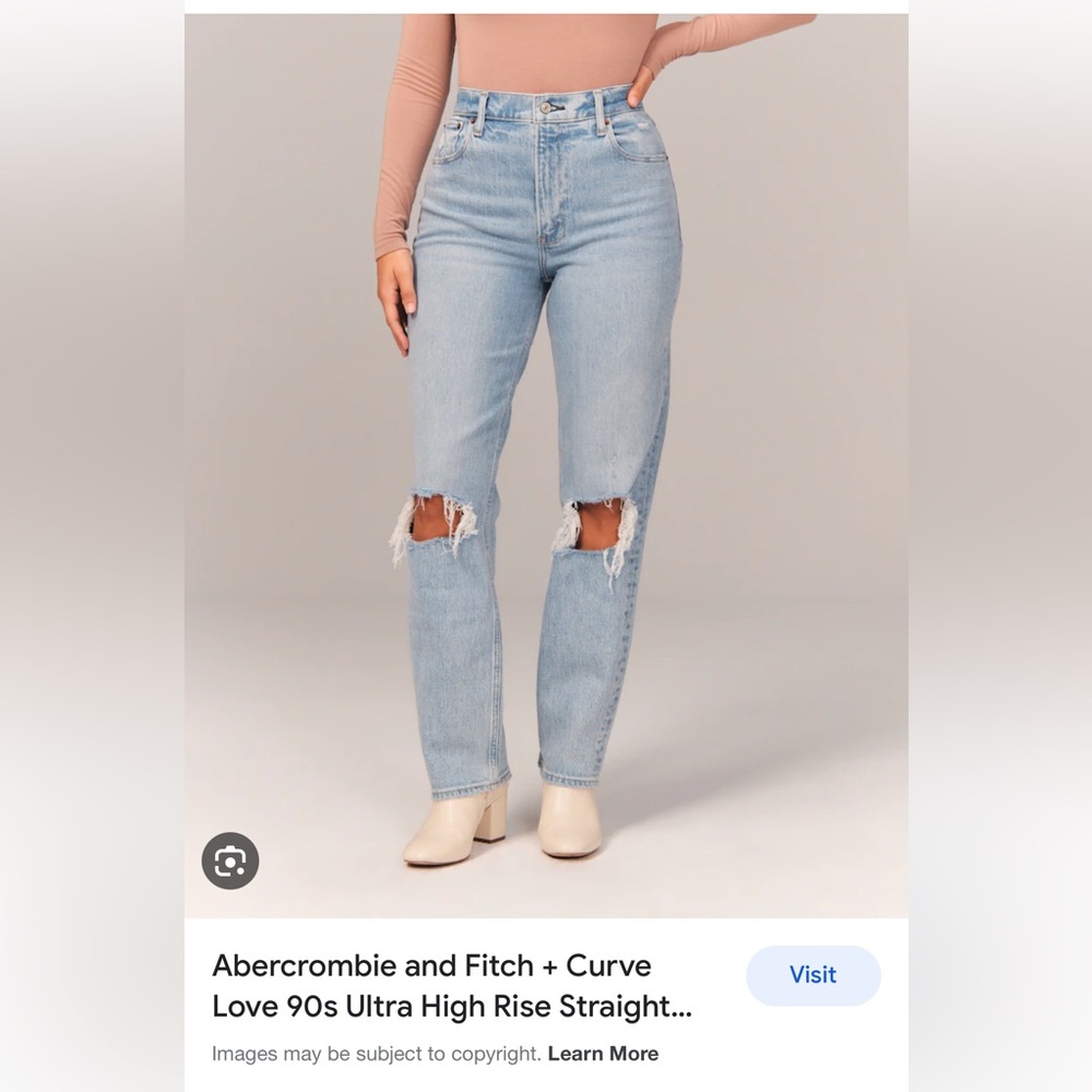 A&F curve love – the 90s straight- ultra high rise jeans - brand new